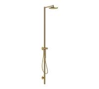 hansgrohe AXOR Starck Nature conjunto de columna de ducha, con ducha mural 240 1jet, montaje en superficie, 12670990, Color: Óptica Oro Pulido