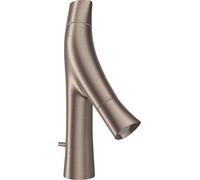 hansgrohe AXOR Starck Organic Mezclador de dos manijas para lavabo 80, juego de desagüe, juego de desagüe, 12010820, Color: Níquel Cepillado