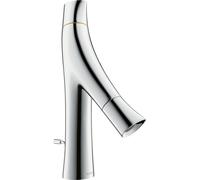 hansgrohe AXOR Starck Organic Mezclador de dos manijas para lavabo 80, juego de desagüe, juego de desagüe, 12010000, Color: cromado