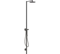 hansgrohe AXOR Starck set de ducha, ducha de techo 240 1jet, con termostato, montaje en superficie, 12672340, Color: Cromo negro cepillado