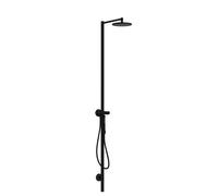 hansgrohe AXOR Starck set de ducha, ducha de techo 240 1jet, con termostato, montaje en superficie, 12672670, Color: negro mate