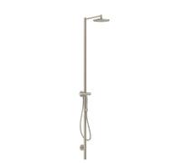 hansgrohe AXOR Starck set de ducha, ducha de techo 240 1jet, con termostato, montaje en superficie, 12672820, Color: Níquel Cepillado