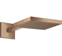 hansgrohe AXOR Starck ShowerCollection 24 x 24 Ducha mural de 1 chorro con brazo de ducha, 10925310, Color: Oro rojo cepillado