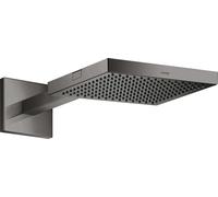 hansgrohe AXOR Starck ShowerCollection 24 x 24 Ducha mural de 1 chorro con brazo de ducha, 10925330, Color: Cromo negro pulido