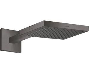 hansgrohe AXOR Starck ShowerCollection 24 x 24 Ducha mural de 1 chorro con brazo de ducha, 10925340, Color: Cromo negro cepillado