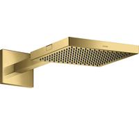 hansgrohe AXOR Starck ShowerCollection 24 x 24 Ducha mural de 1 chorro con brazo de ducha, 10925990, Color: Óptica Oro Pulido
