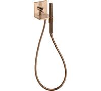 hansgrohe AXOR Starck ShowerCollection Módulo de ducha manual empotrado 12 x 12, cuadrado, 10651300, Color: Oro rojo pulido