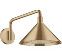 hansgrohe AXOR Starck ShowerSelect 240 2jet con brazo de ducha de 400 mm, conexión a la pared, 26021140, Color: Bronce cepillado