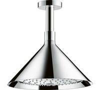 hansgrohe AXOR Starck ShowerSelect 240 Ducha mural de 2 chorros con conexión al techo, 26022000, Color: cromado