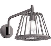 hansgrohe AXOR Starck ShowerSelect LampShower 1jet con brazo de ducha 380 mm, conexión a la pared, 26031330, Color: Cromo negro pulido