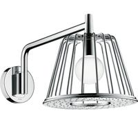 hansgrohe AXOR Starck ShowerSelect LampShower 1jet con brazo de ducha 380 mm, conexión a la pared, 26031000, Color: cromado