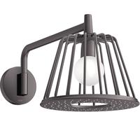 hansgrohe AXOR Starck ShowerSelect LampShower 1jet con brazo de ducha 380 mm, conexión a la pared, 26031340, Color: Cromo negro cepillado