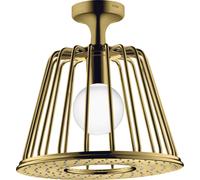 hansgrohe AXOR Starck ShowerSelect LampShower 275 1jet con conexión al techo, 26032990, Color: Óptica Oro Pulido