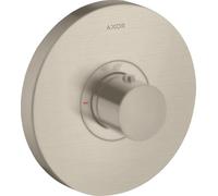 hansgrohe AXOR Starck ShowerSelect Thermostat Termostato de alto caudal redondo empotrado, 36721820, Color: Níquel Cepillado