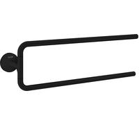 hansgrohe AXOR Toallero circular universal, de dos brazos, 42822670, Color: negro mate
