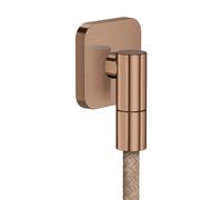 hansgrohe AXOR Toma de pared Conexión mural fina softsquare, 36739310, Color: Oro rojo cepillado