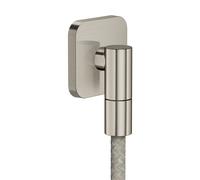 hansgrohe AXOR Toma de pared Conexión mural fina softsquare, 36739800, Color: Óptica de acero inoxidable