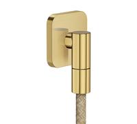 hansgrohe AXOR Toma de pared Conexión mural fina softsquare, 36739950, Color: Latón cepillado