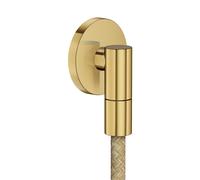 hansgrohe AXOR Toma de pared Fine Conexión de pared redonda, 36737250, Color: Óptica de oro cepillado