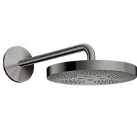 hansgrohe AXOR Una alcachofa de ducha 280 de 1 chorro con brazo de ducha, 48491330, Color: Cromo negro pulido