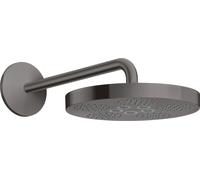hansgrohe AXOR Una alcachofa de ducha 280 de 1 chorro con brazo de ducha, 48491340, Color: Cromo negro cepillado