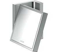 hansgrohe AXOR UNIVERSAL Espejo de afeitar rectangular, aumento 1,7x, inclinable, marco metálico, 42649000, Color: cromado