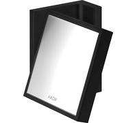 hansgrohe AXOR UNIVERSAL Espejo de afeitar rectangular, aumento 1,7x, inclinable, marco metálico, 42649670, Color: negro mate