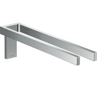 hansgrohe AXOR UNIVERSAL Toallero rectangular, metal, doble, fijo, longitud 380mm, 42622000, Color: cromado
