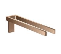 hansgrohe AXOR UNIVERSAL Toallero rectangular, metal, doble, fijo, longitud 380mm, 42622300, Color: Oro rojo pulido