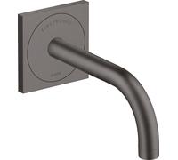 hansgrohe AXOR Uno mezclador de lavabo, electrónico, empotrado, 165mm de proyección, alimentación de red, 38119340, Color: Cromo negro cepillado