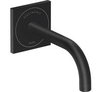 hansgrohe AXOR Uno mezclador de lavabo, electrónico, empotrado, 165mm de proyección, alimentación de red, 38119670, Color: negro mate