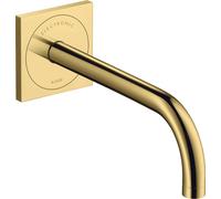 hansgrohe AXOR Uno mezclador de lavabo, electrónico, empotrado, proyección 225mm, alimentación de red, 38120990, Color: Óptica Oro Pulido