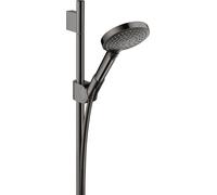 hansgrohe AXOR Uno² set de ducha con Raindance Select S 120 teleducha 3 funciones, 27987330, Color: Cromo negro pulido