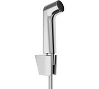 hansgrohe Bidette ducha de mano 1jet S EcoSmart con soporte de ducha Porter S y flexo de ducha 125cm, 29238000, Color: cromado