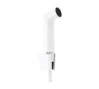 hansgrohe Bidette ducha de mano 1jet S EcoSmart con soporte de ducha Porter S y flexo de ducha 125cm, 29238700, Color: Blanco mate