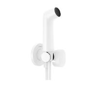 hansgrohe Bidette ducha de mano 1jet S EcoSmart para agua fría, con soporte y flexo de ducha 125cm, 29230700, Color: Blanco mate