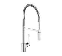 Hansgrohe Cento - Grifo de fregadero XXL, Semi-Pro con brazo flexible, EcoSmart, cromo 14806000