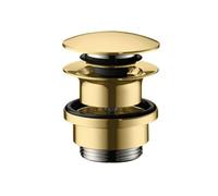 Hansgrohe - Conjunto de desagüe Push-Open para grifería de fregadero y bidé, aspecto de oro pulido 50100990