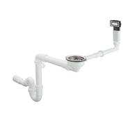 Hansgrohe - Conjunto de desagüe y rebosadero para fregadero de un seno, acero inoxidable 43921800