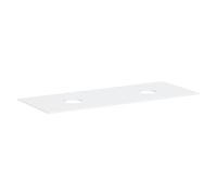 hansgrohe Consola Xevolos E 1370/550 con 2 recortes en el centro para lavabo sobre encimera sin agujero para grifo, 54332700, Color: Blanco mate
