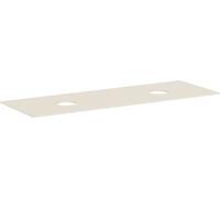 hansgrohe Consola Xevolos E 1370/550 con 2 recortes para lavabo sobre encimera sin agujero para grifo, 54335780, Color: Beige arena mate