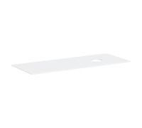 hansgrohe Consola Xevolos E 1370/550 con recorte a la derecha para lavabo sobre encimera sin agujero para grifo, 54334700, Color: Blanco mate