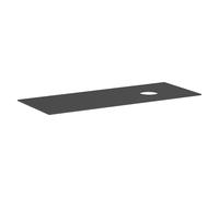 hansgrohe Consola Xevolos E 1370/550 con recorte a la derecha para lavabo sobre encimera sin agujero para grifo, 54334760, Color: Gris pizarra mate