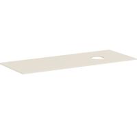 hansgrohe Consola Xevolos E 1370/550 con recorte a la derecha para lavabo sobre encimera sin agujero para grifo, 54334780, Color: Beige arena mate