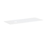 hansgrohe Consola Xevolos E 1370/550 con recorte a la izquierda para lavabo sobre encimera sin agujero para grifo, 54333700, Color: Blanco mate