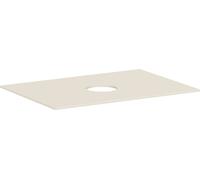 hansgrohe Consola Xevolos E 780/550 con recorte central para lavabo sobre encimera sin agujero para grifo, 54328780, Color: Beige arena mate
