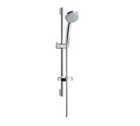 Hansgrohe Croma 100 - Conjunto de alcachofa de ducha, 4 chorros, barra 0,65 m y manguera, cromo 27772000