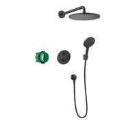 Hansgrohe Croma - Conjunto de ducha 280, con termostato Ecostat S empotrado, negro mate 27961670