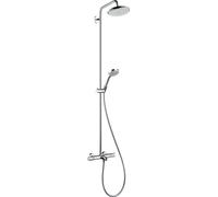 Tubo de ducha Croma 220 1jet de hansgrohe con termostato de baño, cromado, 27223000