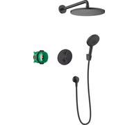 Hansgrohe Croma conjunto de ducha empotrado con termostato negro 27961670